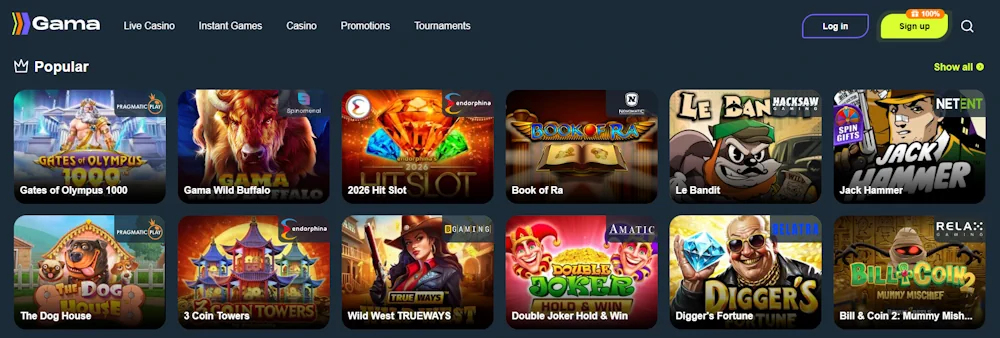 Gama Casino Spiele